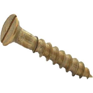 Homefix Houtschroef Messing - Platte Kop - 3,5 x 20 mm - 25 stuks