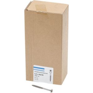 Hoenderdaal Spaanplaatschroef RVS platverzonken kop TX25 deeldraad 5.0X60/35 (per 200 stuks)
