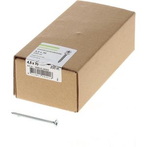 Hoenderdaal Spaanplaatschroef verzinkt platverzonken kop PZ2 voldraad 4.5X70 (per 200 stuks)