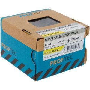 PROFTEC gipsplaatschroeven fijn - gefosfateerd - PH2 - 3.5X35mm - 200 stuks