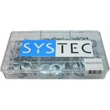Systec 8960.60.09101 1075-delige Organizer 9-vaks Met Sluitringen DIN125a Verzinkt