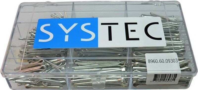 SYSTEC - Assortimentsdoos - Splitpennen - Verzinkt - Staal - 580-delig
