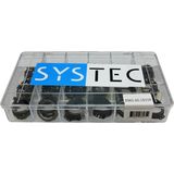 SYSTEC - Assortimentsdoos - Zekerringsringen - Gefosfateerd - Gezwart Staal - 18 Vaks