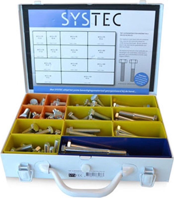 Systec - Assortimentskoffer - Tap- & Zeskantbout Vz Din933/931 M10 - Staal - 13 Vakken