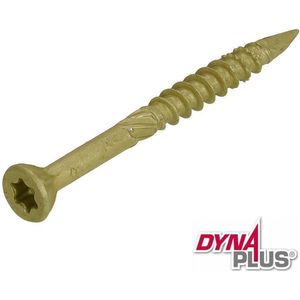 DynaPlus 0287.08.17601 Glaslatschroef - 75 graden Platkop - Deeldraad - Outdoor - TX15 - 3.5 x 40/22mm (200st)