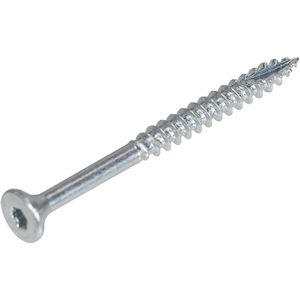 Proftec spaanplaatschroef 5x80mm - platkop - verzinkt - deeldraad - T20 (Per 200 stuks)