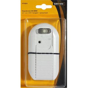 Elektrofix Vloerdimmer - 230V verlihting en halogeen zonder trafo - 60 tot 500 W - Wit