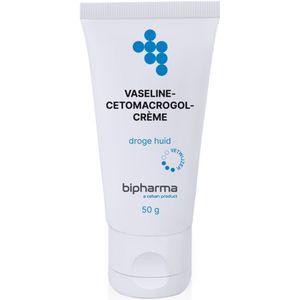 Bipharma - Vaseline Cetomacrogolcrème - 50 gr - Rijke Basiscrème voor Droge Huid
