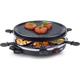 Princess Gourmetstel 162725 - Raclette Grill Party – 6 personen – Anti aanbaklaag - Rond model