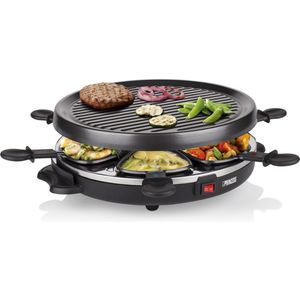Princess Gourmetstel 162725 - Raclette Grill Party – 6 personen – Anti aanbaklaag - Rond model
