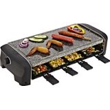 RACLETTE Partygrill mit Steinplatte eckig für 8 Personen - Steingrill 1300Watt