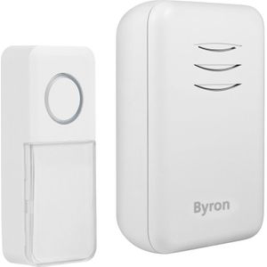 Byron doorbell + bell button – Wireless doorbell – 16 melodies – With nameplate – DBY-22311NP