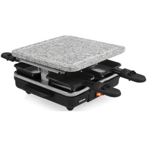 Tristar RA-2745 - Gourmetstel 600W - Bakplaat 4 personen - Steengrill, Incl 4 pannetjes - PFAS-vrij