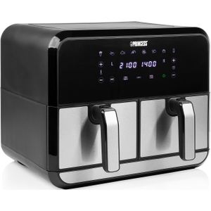 PRINCESS Heißluftfritteuse Doppel-Heißluftfritteuse 182074, 2400 W, Temperaturbereich 80-200 °C, Braten ohne Öl, Schnelle Luftumwälzung