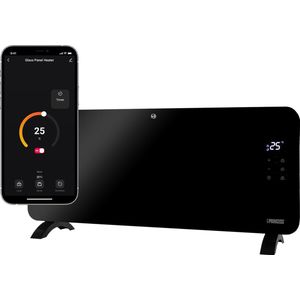 Smarte Konvektor Heizung WIFI, Glaskörper 92cm breit, 2000 Watt