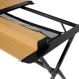 Campart Campingtafel XL TA-0826 - Opvouwbaar, lichtgewicht en met verstelbare poten - Kampeertafel inklapbaar inclusief opbergtas - 140 x 80 x 70 cm - Bamboe