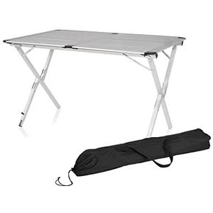 Campart TA-0413 Louisiana campingtafel, opvouwbaar, voor 4 personen, ondersteunt tot 30 kg, incl. opbergtas, aluminium, XL