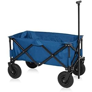 Campart HC-0414 - Opvouwbare handkar Rochelle - Luchtbanden - 103 L - tot 70 kg - Met opbergtas - Blauw