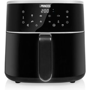 Princess Digitale Airfryer XL 182244 - 6 liter - Groot - PFAS vrij - Heteluchtfriteuse - Zwart - Digital Touchscreen - 8 Automatische Programma's - Inclusief in hoogte verstelbaar Grillrack