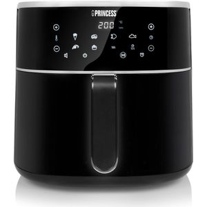 Princess Digitale Airfryer XXL 182254 - 8 liter - Extra Groot - PFAS vrij - Heteluchtfriteuse - Inclusief in hoogte verstelbaar Grillrack - Digital Touchscreen - 8 Automatische Programma's - 1800W - Zwart