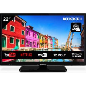 Nikkei NL22MSMART 56cm 22"" Mobile LED TV HD SMART 12volt Ziggo/M7 Fastscan DVB-S2/C/T2