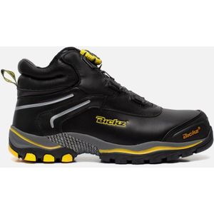 Bata - Bickz 305 - Veiligheidsschoen - Zwart/geel - Volnerf Leer - Hittebestendige Zool
