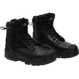 Bata - Helix Longreach Rits - Werkschoenen - Zwart - Volnerf Leer - S3