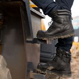 Bata - Helix Longreach Rits - Werkschoenen - Zwart - Volnerf Leer - S3