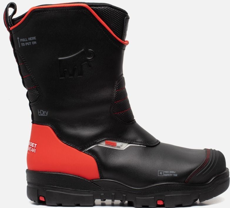 Bata Mammoet Barge S3 HG - Zwart/Rood (XW) - 42
