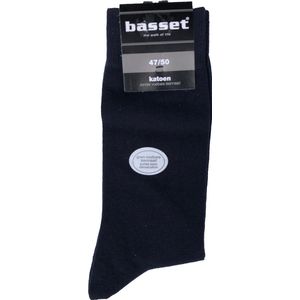 Basset - Huissokken - Zwart - Katoenen Sokken - 1 Paar - Naadloos