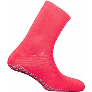 Basset - Antislip Sokken - Roze - Katoenen Grip Sokken - Tegen Uitglijden