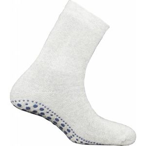 Basset - Huissokken - Zwart - Katoen - Met Siliconen Pads Voor Grip