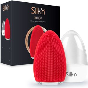 Silk'n Elektrische Gezichtsreiniger - Bright - Gezichtsborstel - Diepe reiniging en massage van de huid - Rood