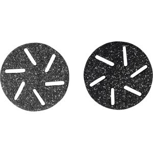 VacuPedi - Élimination des Callosités - 1 x Gris Foncé - 1 x Noir - Matériau Micro-Minéral