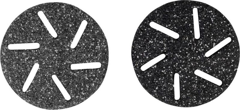 VacuPedi - Élimination des Callosités - 1 x Gris Foncé - 1 x Noir - Matériau Micro-Minéral