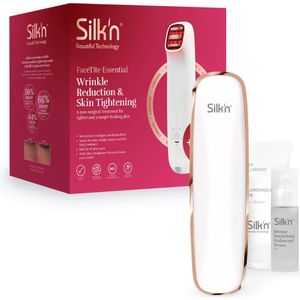 Silk'n gezichtsverzorging apparaat - FaceTite Essential - Draadloze - Rimpelvermindering & huidverstrakking - Promopack met Silk’n Hyaluronic Serum - Wit