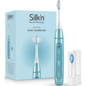 Silk'n Elektrische Tandenborstel - SonicYou - Elektrische Tandenborstel met 2 opzetborstels en 2 beschermkapjes - Licht blauw