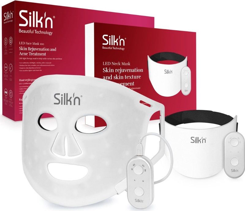 Silk'n Skincare LED Gezichtsmasker Geschenkset - LED mask - Promo pack 2 stuks: nek en gezicht maskers