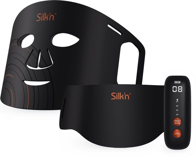 Silk'n LED Gezichtsmasker - Dual LED Mask - Beauty masker met lichttherapie voor gezicht en nek - Skincare - Cadeau-idee - Zwart