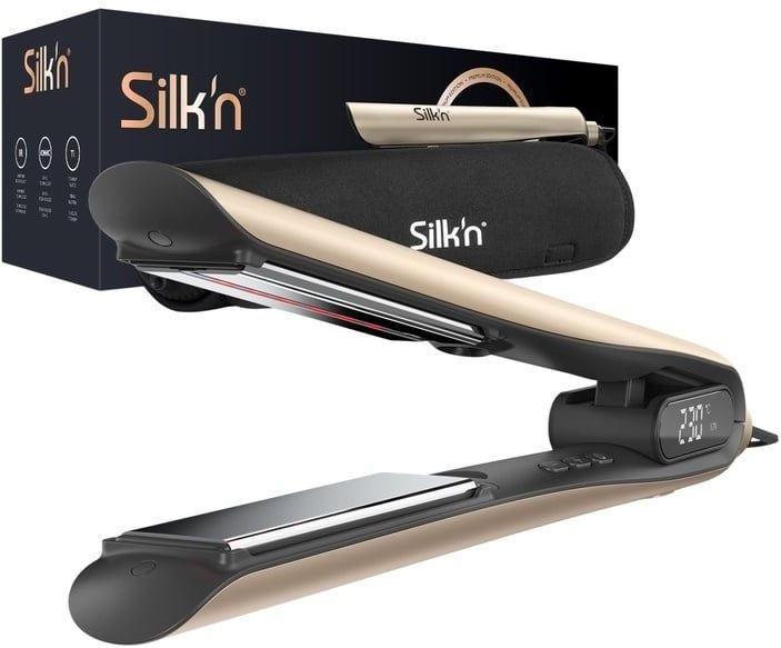 Silk'n 2-in-1 Stijltang - SilkyStraight - Krultang met Infrarood- en Ionische Technologie - Beige
