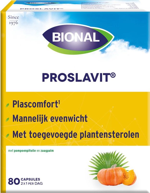 Bional - Proslavit - Voedingssupplement - Met Pompoen en Zaagpalm - 90 Capsules