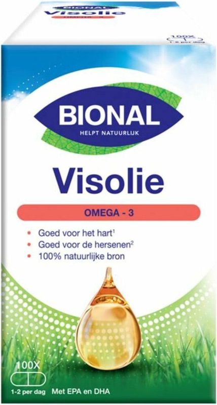 Bional Visolie - Omega 3 - Hart Bloedvaten – Voedingssupplement - 100 softcapsules