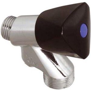 Beluchterkraan verchroomd knop Kiwa 1/2 zonder wartel 70550