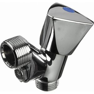 Beluchterkraan verchroomd 1/2 met chrome knop Kiwa