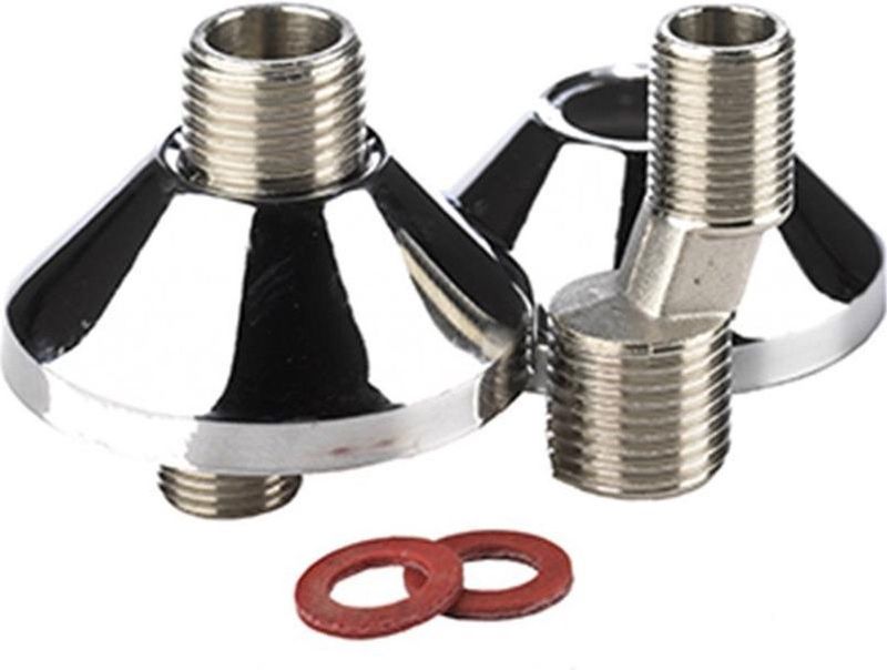BPE S-koppeling met rozet 3/4" x 3/8" 17.5mm (2 Stuks)