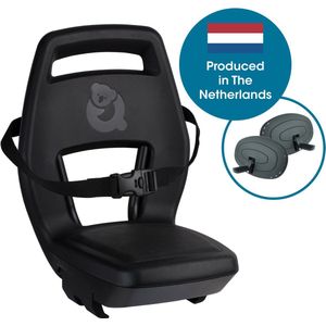 Qibbel Junior 6+ Fietsstoeltje Achter Bagagedrager bevestiging - Black - inclusief voetbeschermingsplaten en voetsteunen