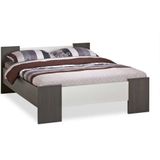 Beter Bed Basic Bed Woody - 140 x 200 cm - donkergrijs/aluminium