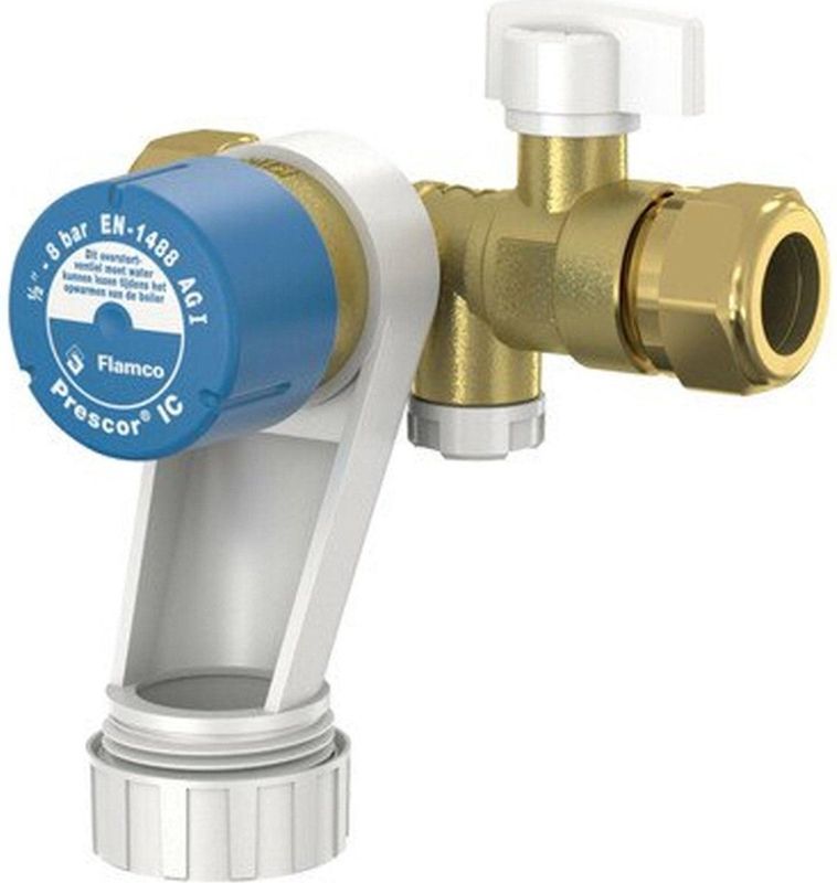 Flamco Prescor inlaatcombinatie 15mm knel 8 bar 27173