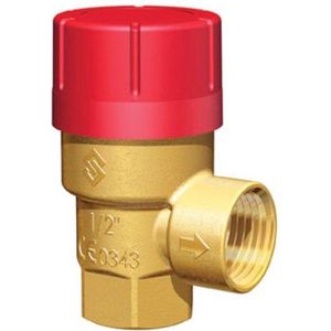 Flamco Prescor Overstortventiel 1/2 Binnendraad X Buitendraad 3 Bar