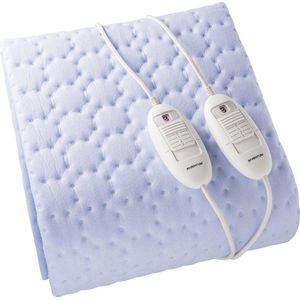 Inventum HN5211L - Elektrische onderdeken - 2 persoons - 150x140 cm - Fleece - Lichtblauw